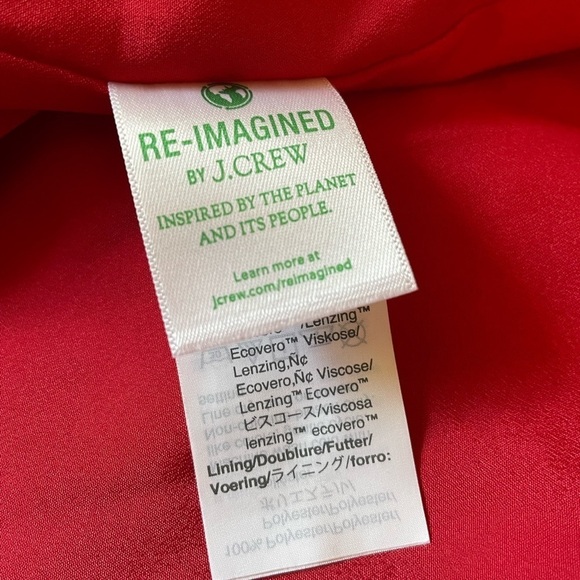 Reimagined by J Crew red dress with pink floral - Picture 8 of 9